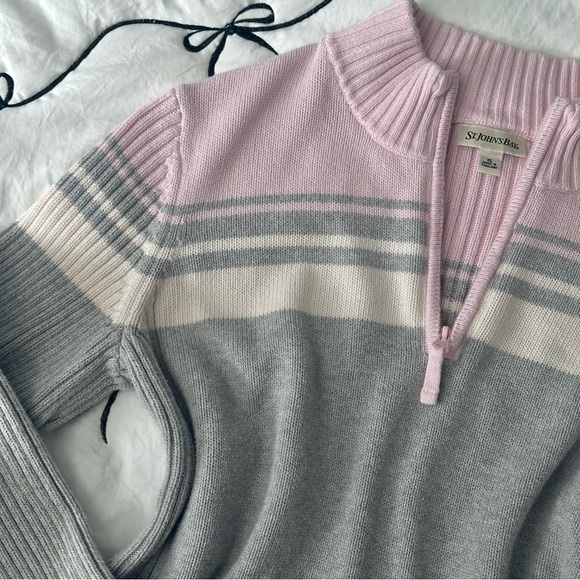 Vintage St. John's Bay Paste Stripe Sweater - Picture 7 of 9